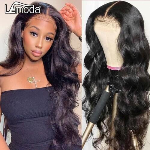 HD Transparent Lace Wigs 13x6 Lace Front Human Hair Wig Lemoda Remy 4x4 Closure Wig Brazilian 28 Inch Body Wave Lace Frontal Wig