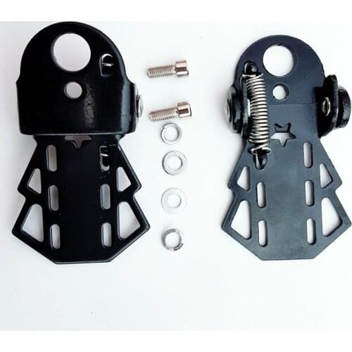 1 Pair Mountain Bike Stand Folding Rear Seat Foot Pegs Bicycle Pedal MTB Road Bike Steel Rear Cycling Pedals Black