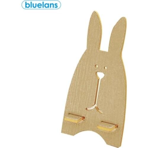 Portable Cute Rabbit Shape Wooden Mobile Phone Support Clip Desktop Desktop High-Quality Mobile Phone Base For Android Ios phone