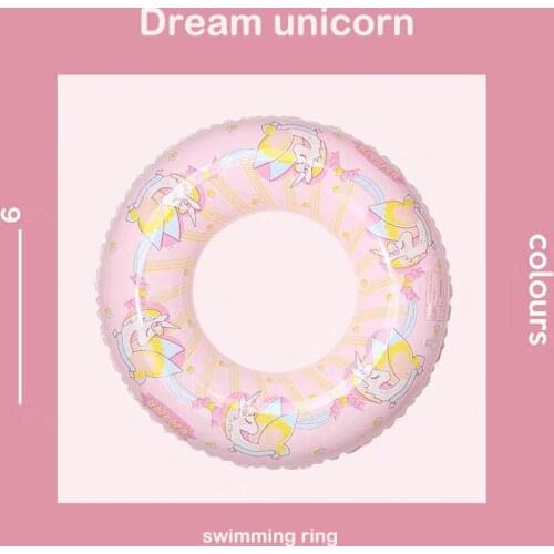Lovely Unicorn Inflatable Adult Children Swimming Ring Summer Party Decoration Gift Pool Float Toy Thicken High Quality Lifebuoy