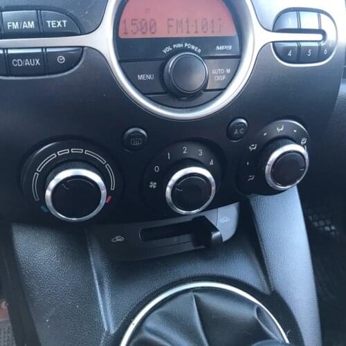 Aluminum alloy air conditioning knob AC Knob Car Air Conditioning heat control Switch knob for Mazda 2 M2 2007-2014