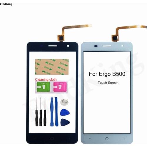 Phone Touch Screen For Ergo B500 Touch Screen Digitizer Panel TouchScreen Front Glass Lens Sensor Wipes Adhesive
