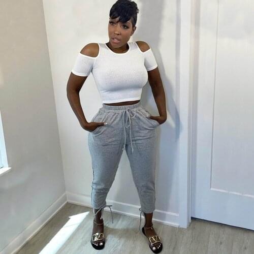 Gray Sweatpants for Women 2021 Autumn Fall New Baggy Fashion Oversize Sporty Pant Activewear Touser Female Joggers Streetwear