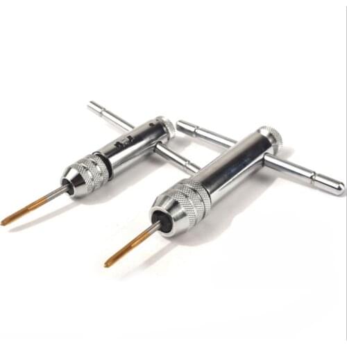 T-Handle Ratchet Tap M3-M8 Screw Tap Holder Hand Tool Wrench Machinist Tool Adjustable For Hand Taps/ Pipe Taps / Hand Reamers