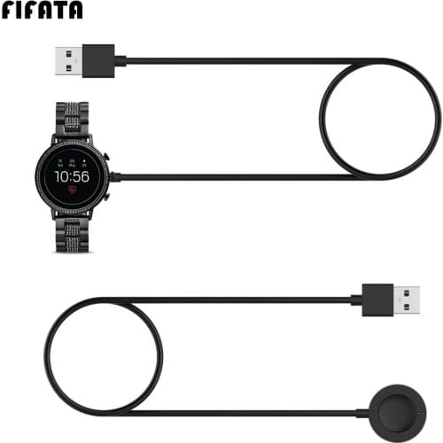 FIFATA Charging Base USB Charger Data Cable For Fossil Gen4 5 / Emporio Armani / Skagen Falster2 / Misfit Vapor2 Watch Bracelet