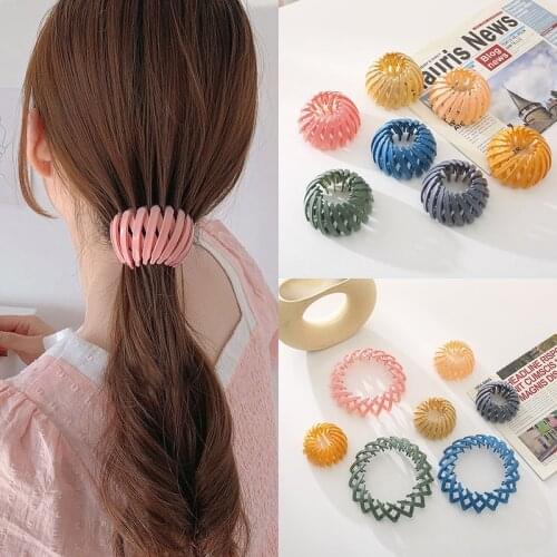 Bird Nest Expanding Hairpins Candy Color Ponytail Plastic Resin Hair Claws Women Horsetail Buckle Hair Clip New Hair Ornaments