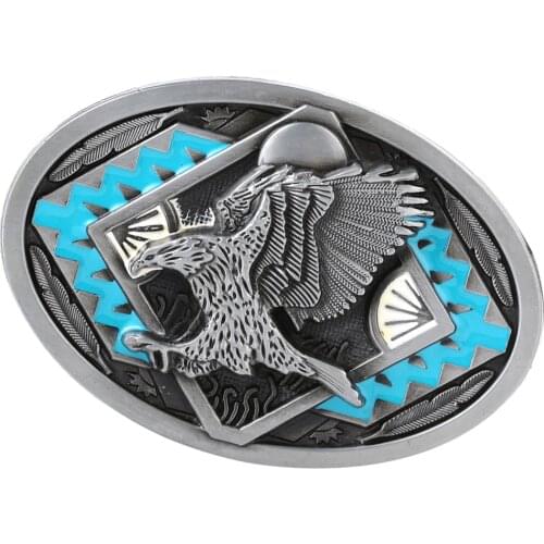 Western Eagle Metal Belt Buckle Biker Cowboy Country Indian Buckle