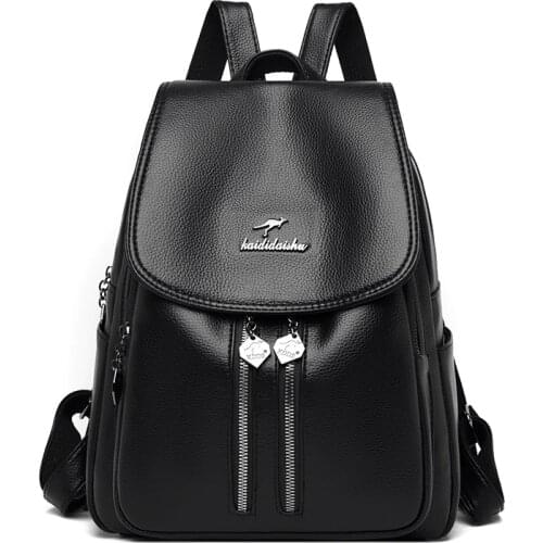 Women Fashion Shoulder Travel Schoolbag Casual Bookbag Backpack Leather School Bag