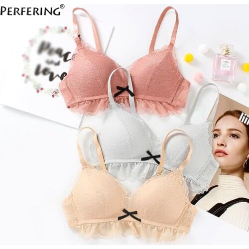 Perfering Sexy Lace Bra Bralette Women BH Lingerie Adjusted Push Up Bras Brassiere Fashion Seamless Wire Free Female Underwear