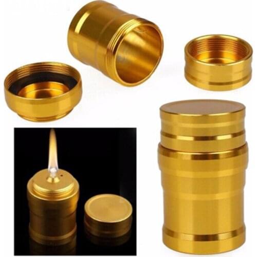 1 Pcs Portable Golden Kitchen Durable Alcohol Burner Convenient Heating Hiking Alcohol Lamp Aluminum Case Lab Dropshipping