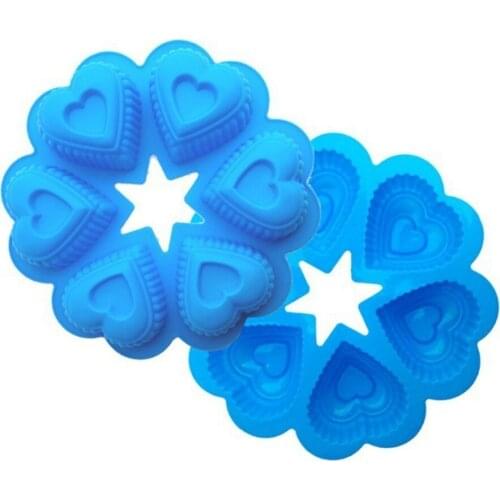 1pc Silicone Heart Moulds Soap Cake Mold Candy Chocolate Mold Cake Decoration Tools Silicone Mold Biscuit Pastry Tool Cake Tools