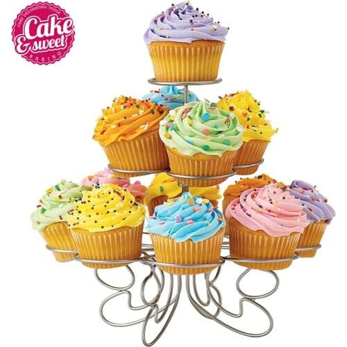 3 Tier 13-Cup Metal Christmas Tree Cupcake Stand Wedding Birthday Party Cake Stand Baking Decorating Tools