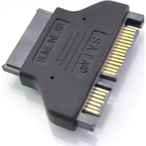 SATA 7+15 22pin male to mini Slim SATA 7+6 pin 13 pin female converter adapter