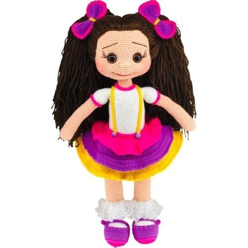 Amigurumi Organic Mesh Colorful Teddy In Baby Girl