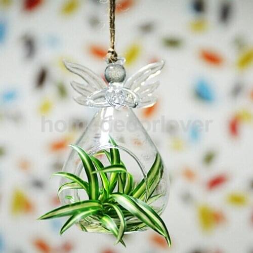 Angel Glass Flower Vase Hydroponic Terrarium Bottle Candlestick Container