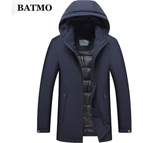 BATMO 2020 new arrival winter high quality 90% white duck down hooded jackets men ,warm thicked parkas coat,plus-size M-4XL 611