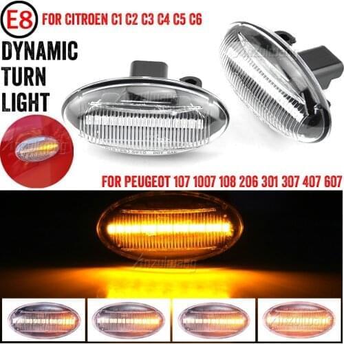 Side Marker Light Sequential Blinker Lamp Led Dynamic Turn Signal Light For Peugeot 307 206 207 407 107 607 1007 Partner Expert