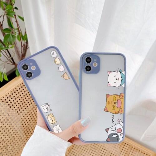 Cute Cat Cartoon Hamster Animal Phone Case For iphone 6s 7 8 Plus 12 11 Pro Max XR XS Max X Hard Matte Lovely Tiger Back Cover