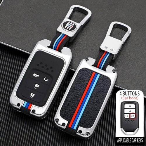 Zinc alloy Car Remote Key Case Cover Shell Fob For Honda Civic CR-V CRV Accord Odyssey City Vezel URV UR-V Jazz Jade Accessories