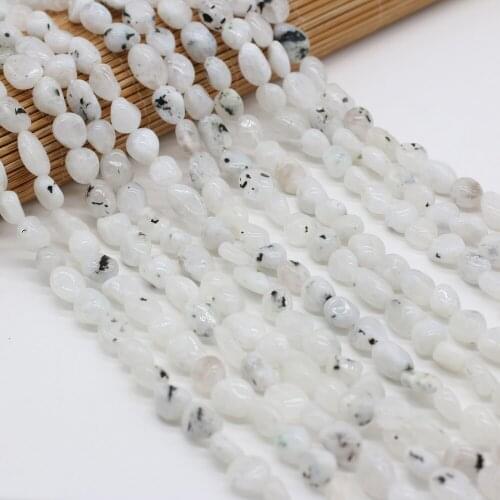 Black Quartz Rutilated Beaded Natural Stone Semi-Precious Stones Beaded Hand-Carved Irregular Beads For Jewelry Making 6-8mm