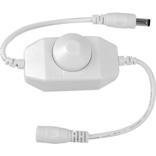 DC12V-DC24V 6A White LED Strip Light Mini Dial Dimmer for single color LED Strip