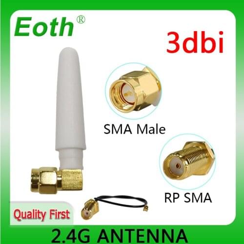 2.4Ghz antenna wifi 3dbi SMA male 2.4G antena wifi antenne Zigbee Small Size aerial + PCI U.FL IPX to RP-SMA Pigtail Cable