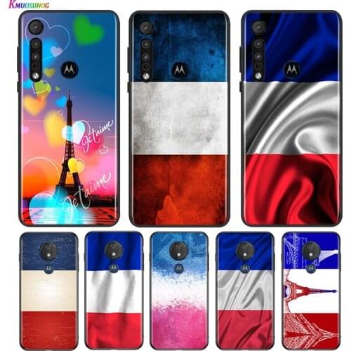 France Paris Flag For Motorola G9 G8 G Stylus Power One Fusion Hyper Edge E7 E6 5G Plus Play Lite Phone Case