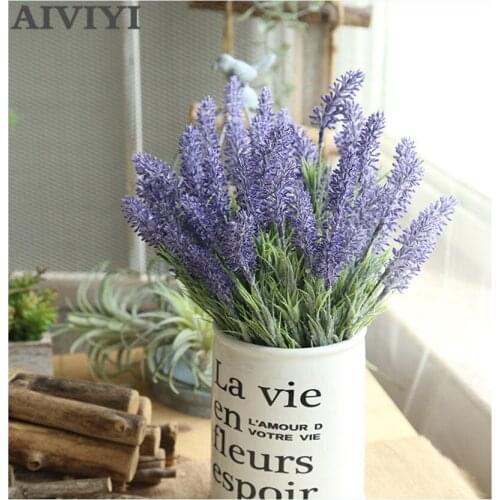 Artificial Lavender for Home Hotel Office Party Garden Craft Art Decoration Green Thumb Artificial Flower
