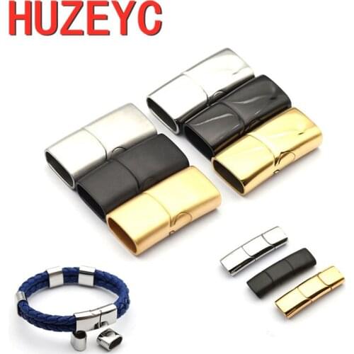 2pcs Stainless Steel Magnet Clasps High-quality Mirror Polishing Buckle Leather Cord Clasp for Bracelet DIY Accessories Making