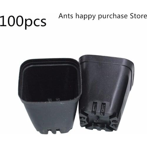 100PC small Plastic Flowers Plants pot Nursery Pot Plant Seedling Pouch Holder Raising Bag Nutrition Block Pots Garden Supplies