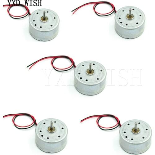 5pcs DC 1.5V 3V 4.5V 5V 6V DC Motor Micro 300 Solar Motor For DIY Toys 2 Pins Plug Spacing PH 2.0mm Brush Motors 2MM 2 Wire