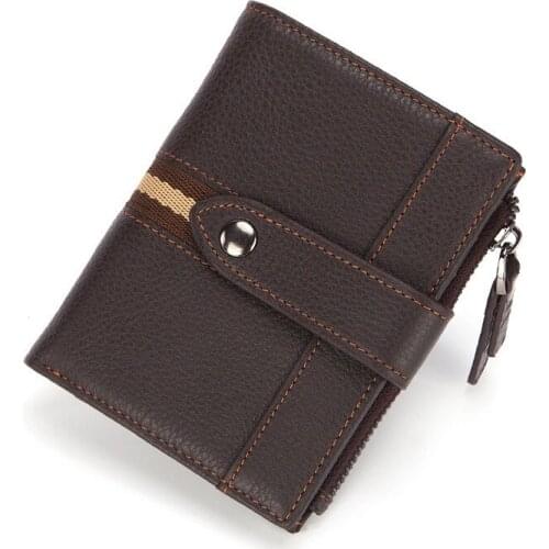 Men Vintage Business Wallet Oil Leather Cowhide Bag Mens Genuine Cow Leather Wallet Men Hasp Design Short Purse Photo Holder