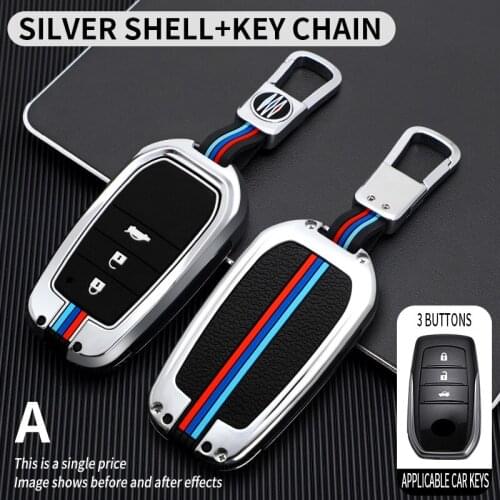 New Zinc Alloy Car Key Cover Case For Toyota Hilux Fortuner Land Cruiser Camry Coralla Crown RAV4 Highland Car Accessories