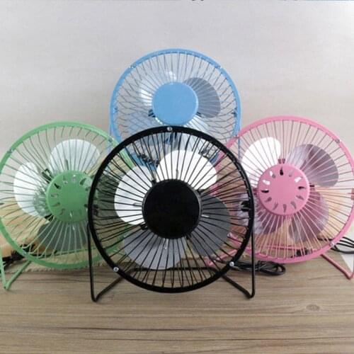 New USB Desk Fan Metal Mute Office Home Car Travel Personal Mini Table Portable Outdoor Fan 4" and 6" Optional Hot