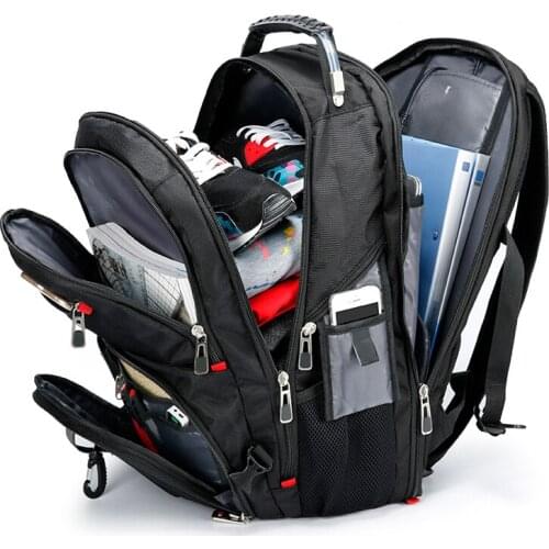 Brand Swiss Laptop 15.6" Backpack External USB Charge Swiss Computer Backpacks Anti-theft Backpack Waterproof Bags for Men Women