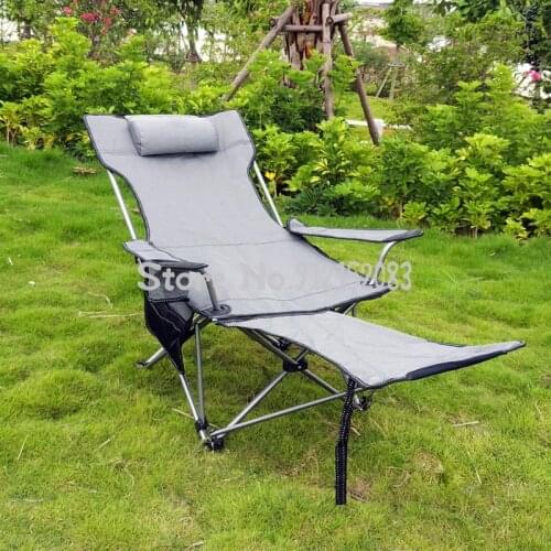 Portable Outdoor Folding Reclining Chair Beach Camping Fishing Chair Lunch Break Chair Self Driving Leisure Chair Hospital Nursi