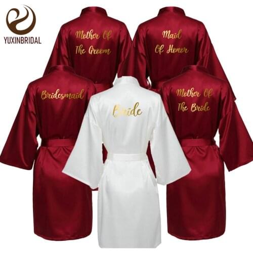 Wedding robe New Bridesmaid Robes Robes Bridal Robes Satin Robe Bridesmaid Robes Women Wedding Bride Robe