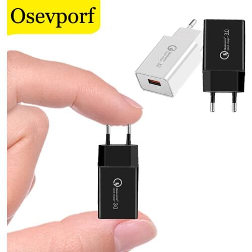 OSEVPORF Quick Charge 3.0 USB Charger For iPhone 12 11 Pro MAX Xiaomi Mi 10 9 QC 3.0 Fast Charger Turbo Wall Travel Charger