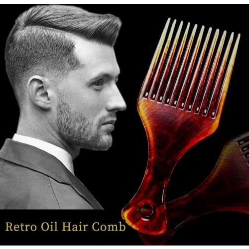 Amber retro oil head comb smooth hair tangled hair brush anti-static hand grip wide tooth comb hair styling tool