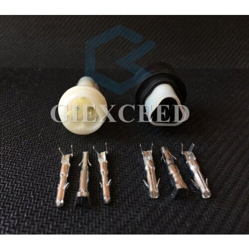 2 Sets 3 Pin Female And Male Electric Housing Connector Plug Socket Connectors
