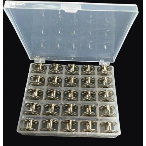 25pcs Sewing Machine Bobbins Household Coil High Quality Thread Core Silver Spools Clothes SupplIies Sewing Accessories