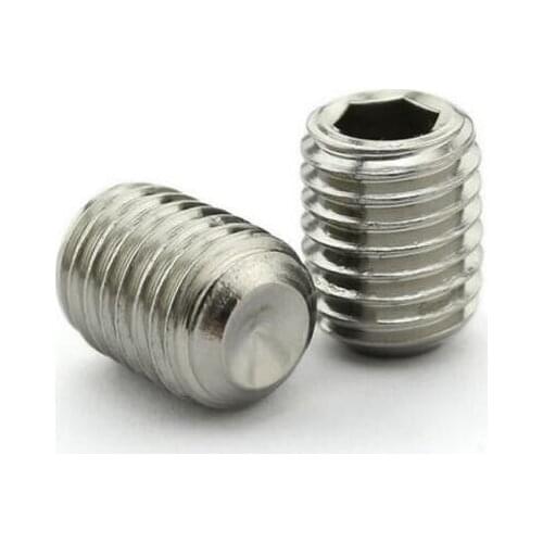 5/16-18 3/8-16 UNC inch allen set screw thread pitch hexagon head male bolt concave end stainless steel 3/8 1/4 - 2" long 10pcs