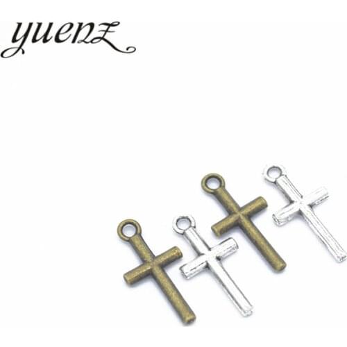 75 pcs Fashion charms metal cross pendant diy jewelry necklace T56