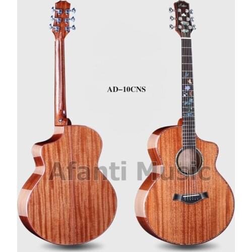 Afanti Music 41 INCH Solid Mahogany top / Mahogany Back & Sides Acoustic guitar (AD-10CNS)