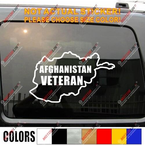 Afghanistan Veteran Decal Sticker Car Vinyl pick size color no bkgrd die cut