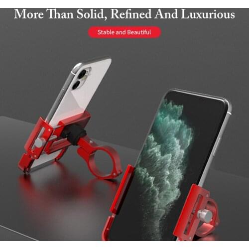 Aluminum Bicycle Phone Mount Holder Adjustable Sturdy Bike Phone Stand Bracket Support For Motorcycle Bicycle Electric Scootor