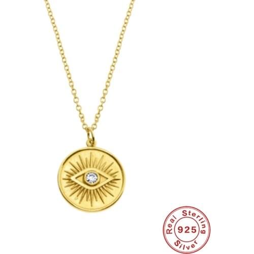 BOAKO Angel Eyes Necklace For Women 2020 Silver 925 Jewelry Necklace Charms Chains For Jewelry Choker Bijoux Femme #11.6