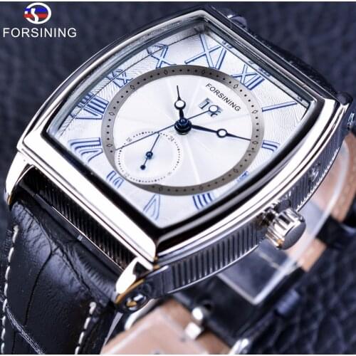 Forsining Men Watch Top Brand Luxury 2017 Classic Retro Design Luxury Blue Hands Automatic Self Winding Mechanical Wrist Watches