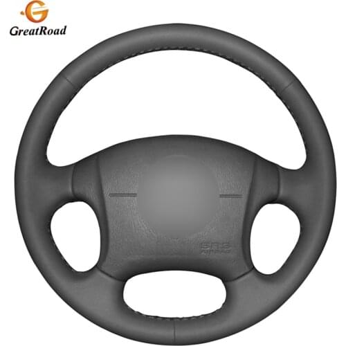 Black Genuine leather Car Steering Wheel Cover for 2004-2011 Hyundai Elantra Old Elantra