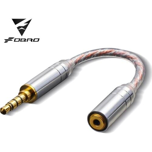 FDBRO 2021 HIFI Balanced Audio Cable Male 2.5 To 3.5mm 4.4mm Female High Quality Stero Headphone Conversion Cables Line Adapter